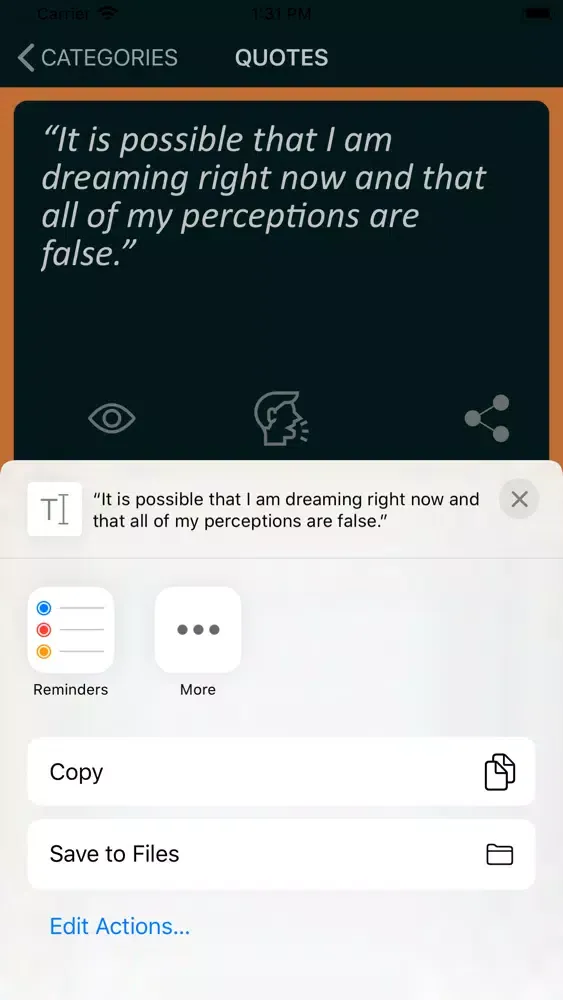 Ảnh chụp màn hình của Rene Descartes Wisdom