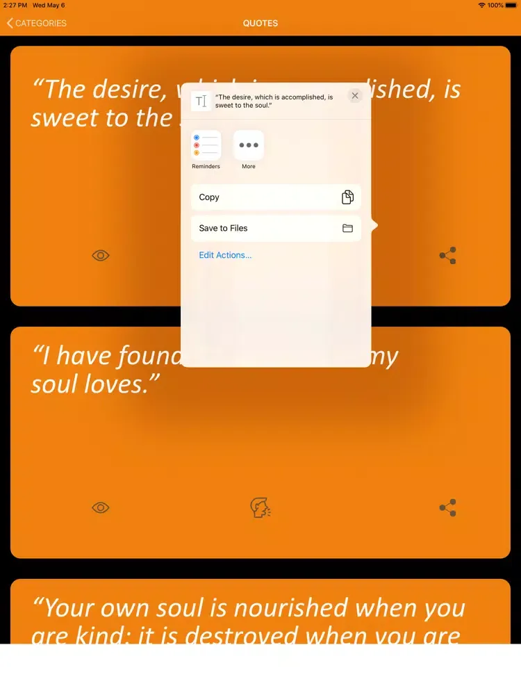 Tangkapan skrin Wisdom of King Solomon iPad 