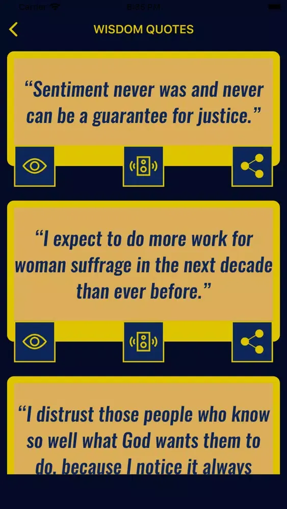 Susan B Anthony Wisdom স্ক্রিনশট