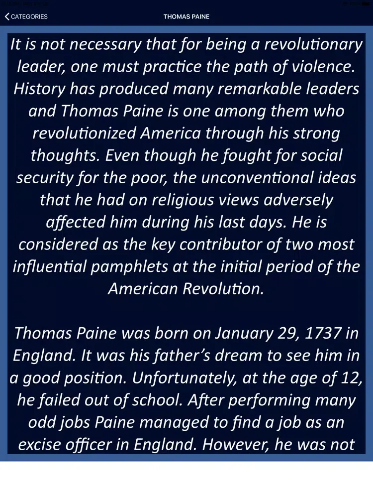 Sense of Thomas Paine iPad 应用截图