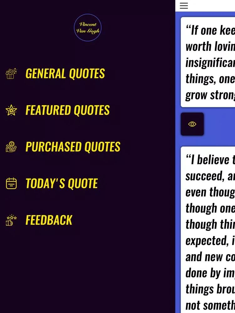 Vincent Van Gogh Wisdom iPad 應用截圖