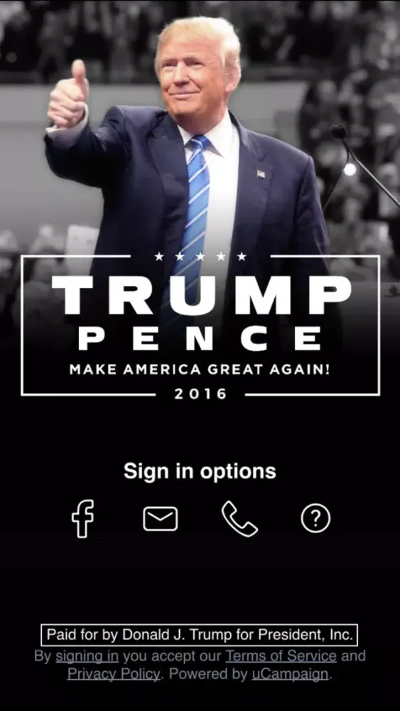 Official Trump 2020 App Screenshots