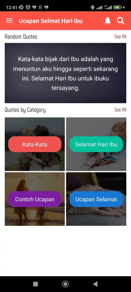 Capturas de tela do Ucapan Selamat Hari Ibu
