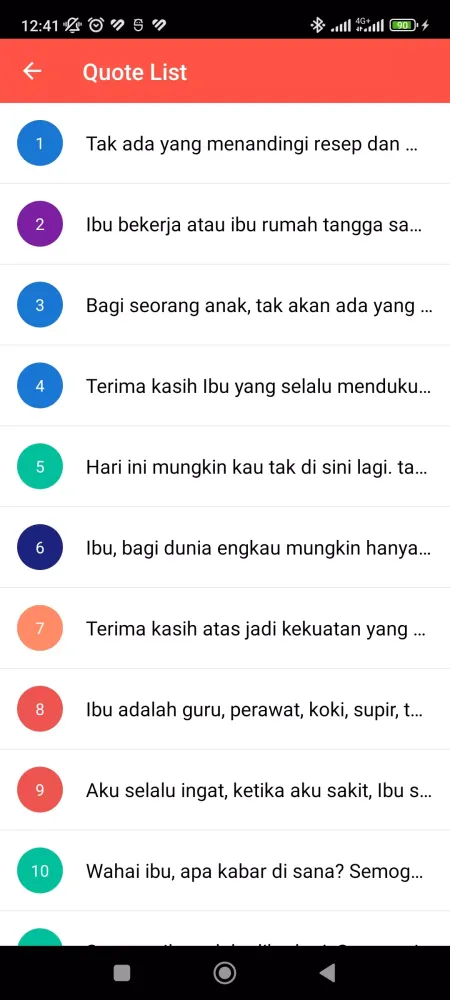 Capturas de tela do Ucapan Selamat Hari Ibu