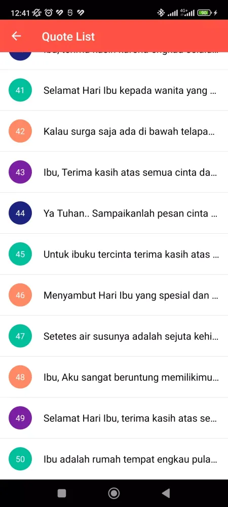 Capturas de tela do Ucapan Selamat Hari Ibu