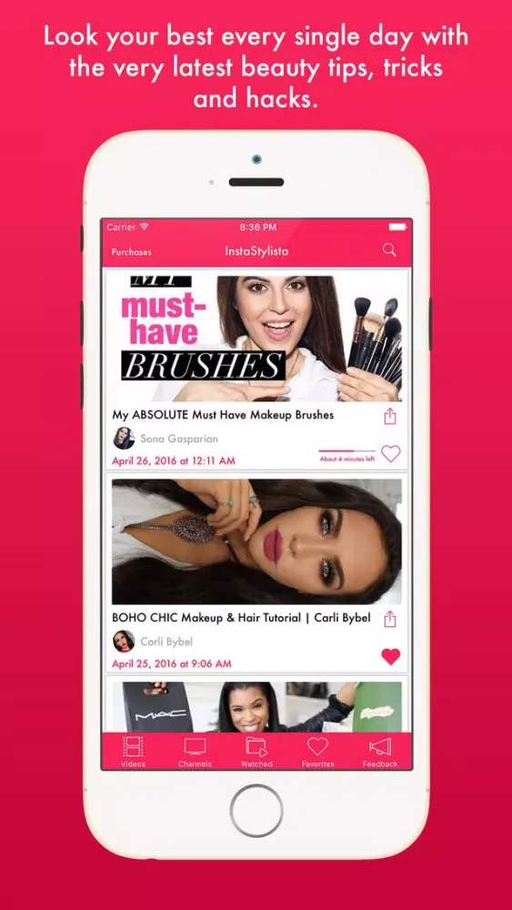 InstaStylista - Eazy Makeup, Hair and Beauty Video Tutorials for YouTube应用截图