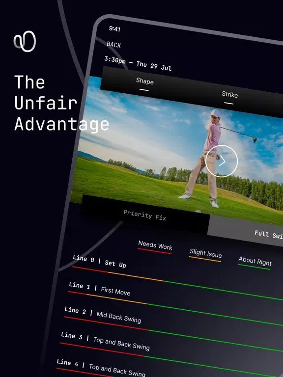 uCOACHu Golf Swing Analyser iPad  سکرین شاٹس