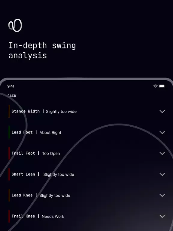 uCOACHu Golf Swing Analyser iPad  سکرین شاٹس