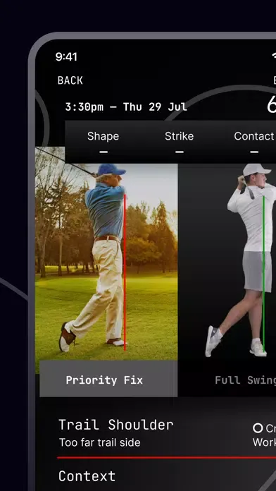 uCOACHu Golf Swing Analyser سکرین شاٹس