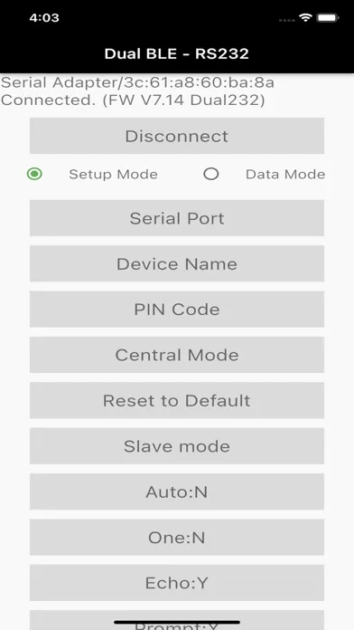 Скриншоты Ble2Serial