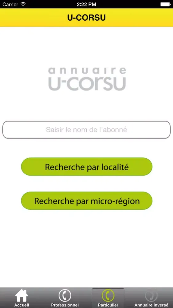 U-CORSU, Corsican yellow pages سکرین شاٹس