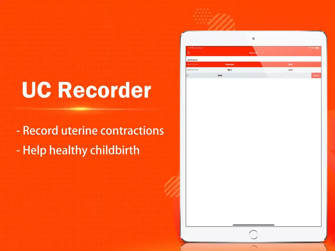Capturas de pantalla de Uterine Contractions Recorder iPad 