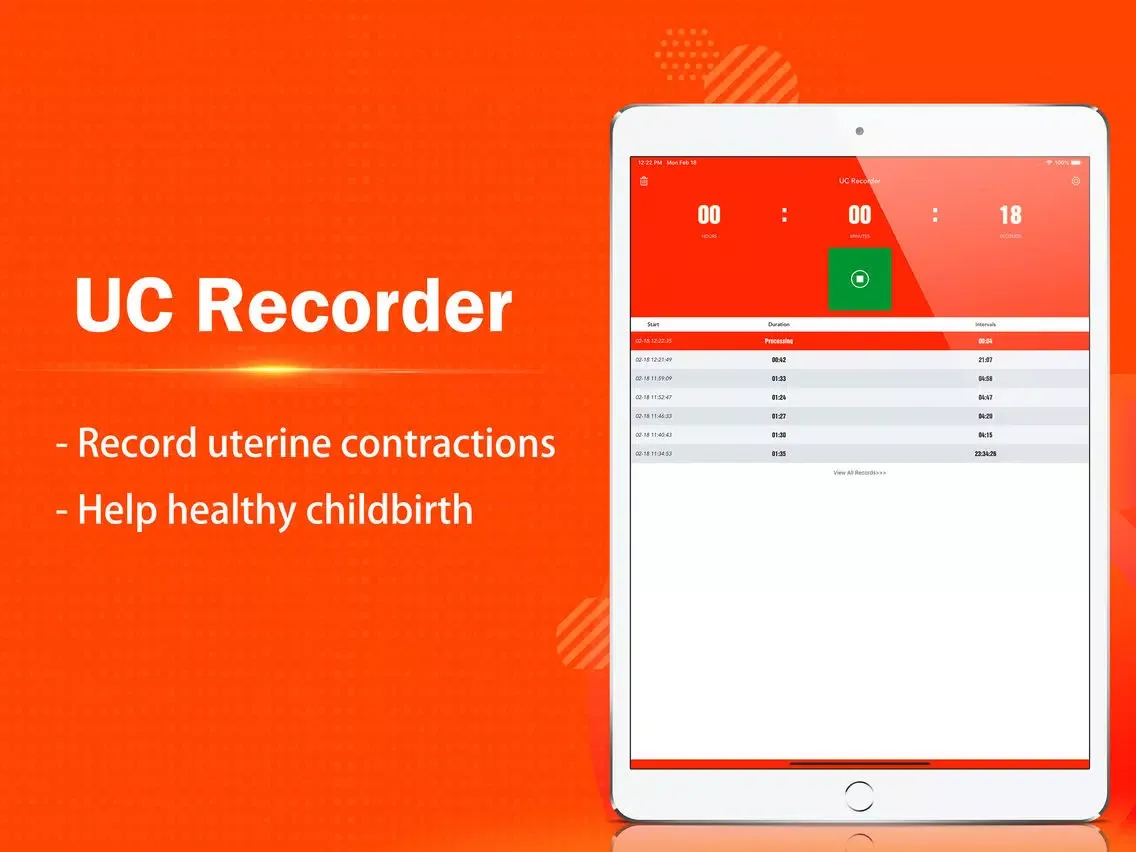 Capturas de pantalla de Uterine Contractions Recorder iPad 