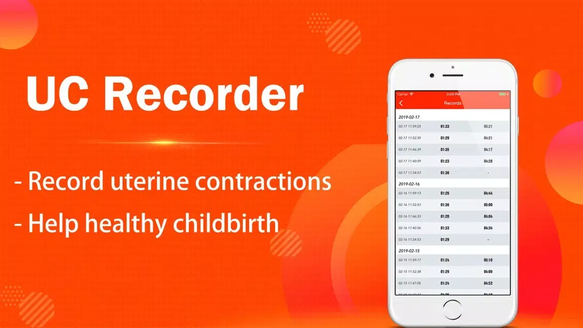 Capturas de pantalla de Uterine Contractions Recorder