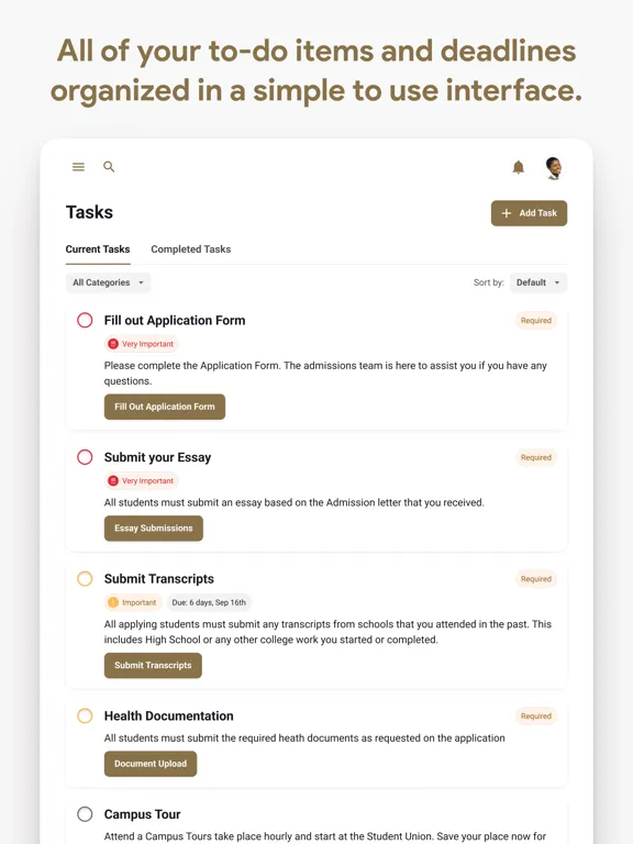 Tangkapan layar Oakland University MySail iPad 