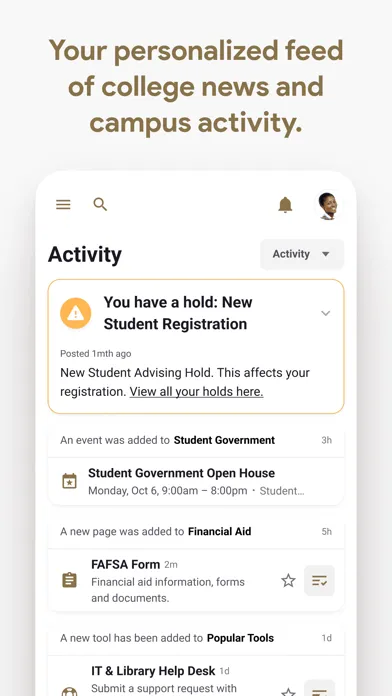 Tangkapan layar Oakland University MySail