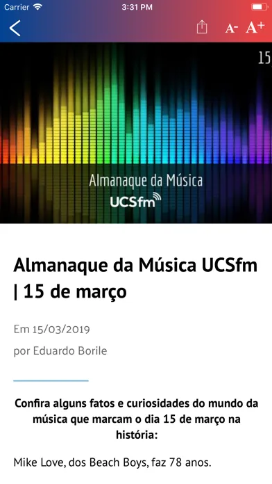 Rádio UCS FM स्क्रीनशॉट