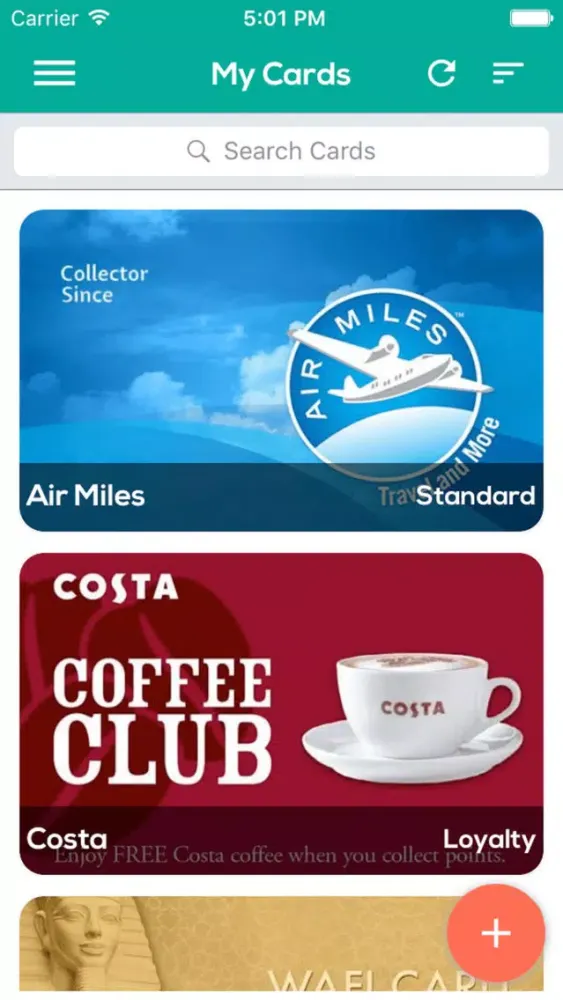 ภาพหน้าจอของ CardLite