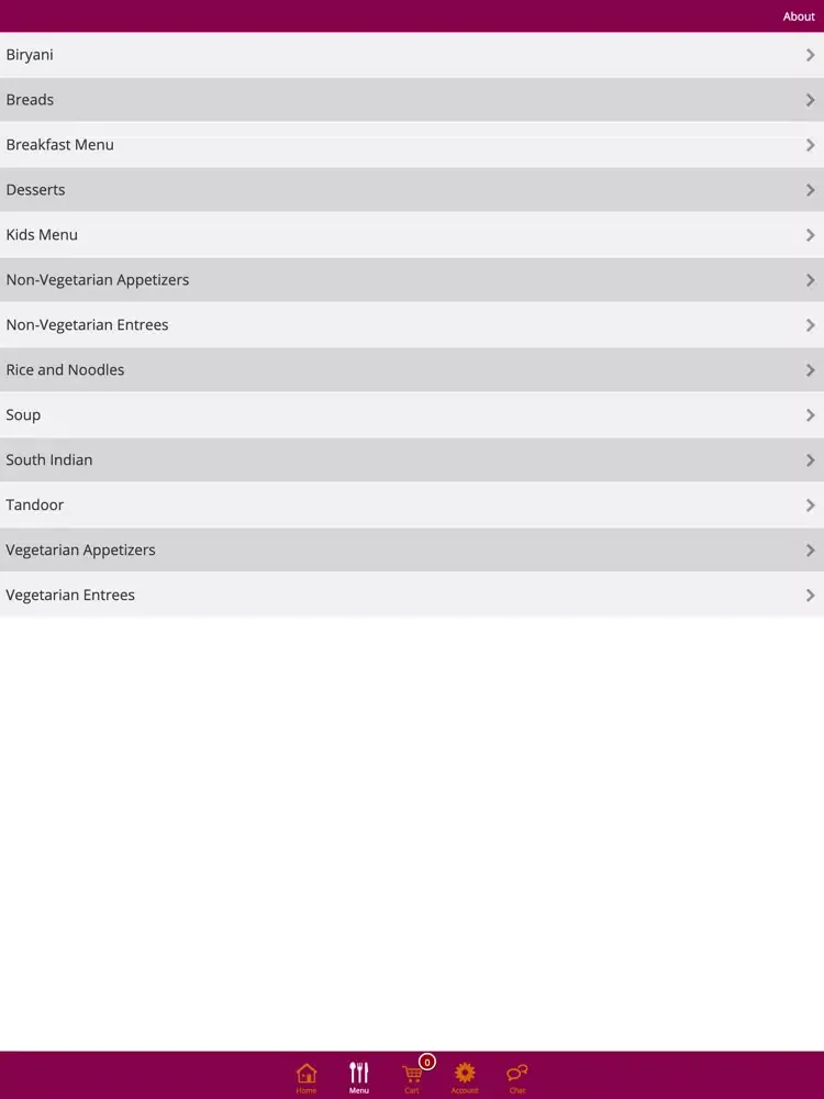 siri indian restaurant iPad  Ekran Görüntüleri