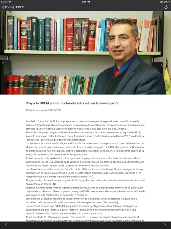 Consejo UDEM iPad  Screenshots