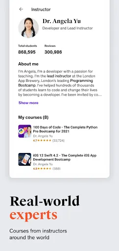 Zrzuty ekranu Udemy - Online Courses