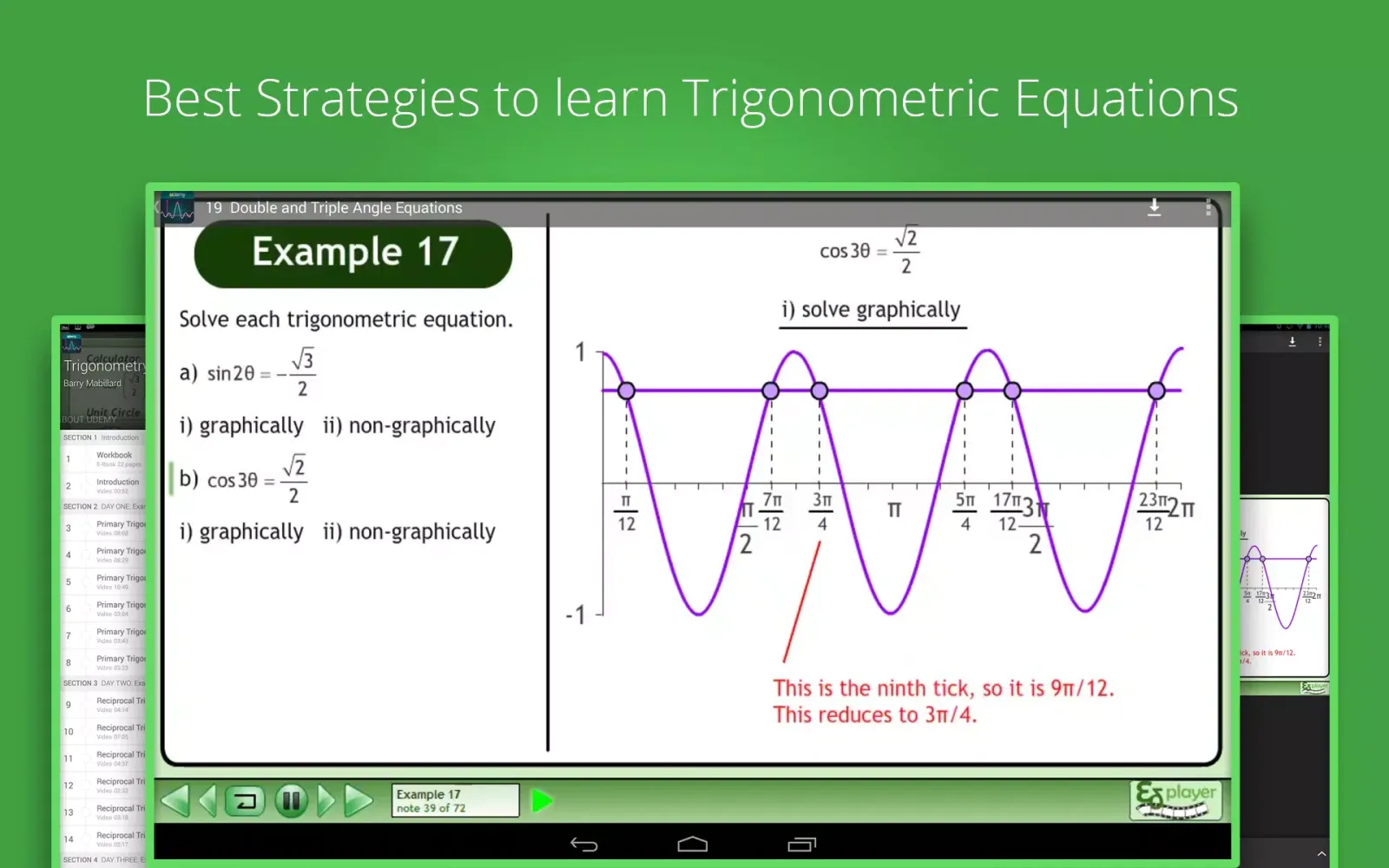 Trigonometric Equations Course Screenshots