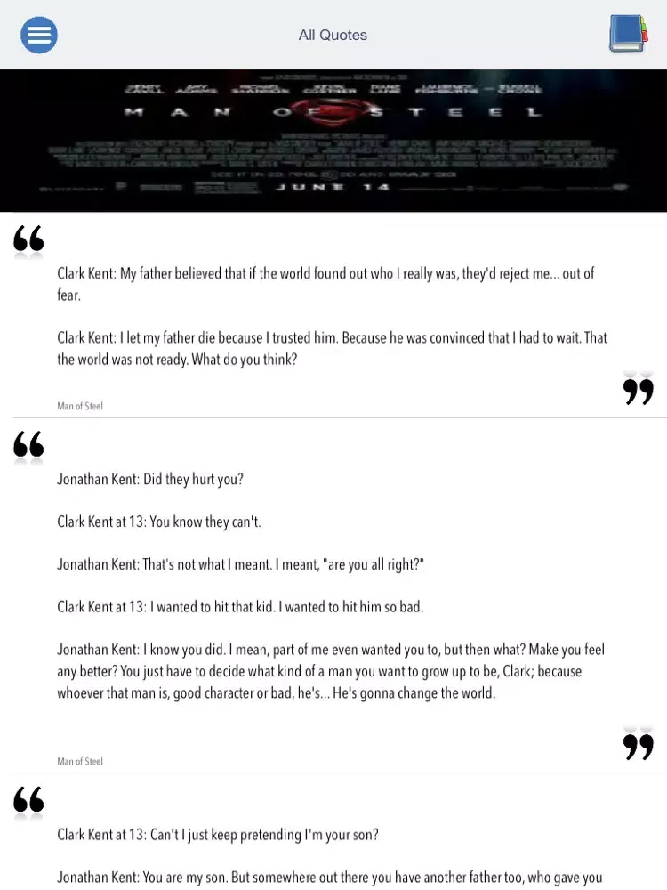 Capturas de tela do 88-Quotes - Epic Movie, TV and Game quotes iPad 