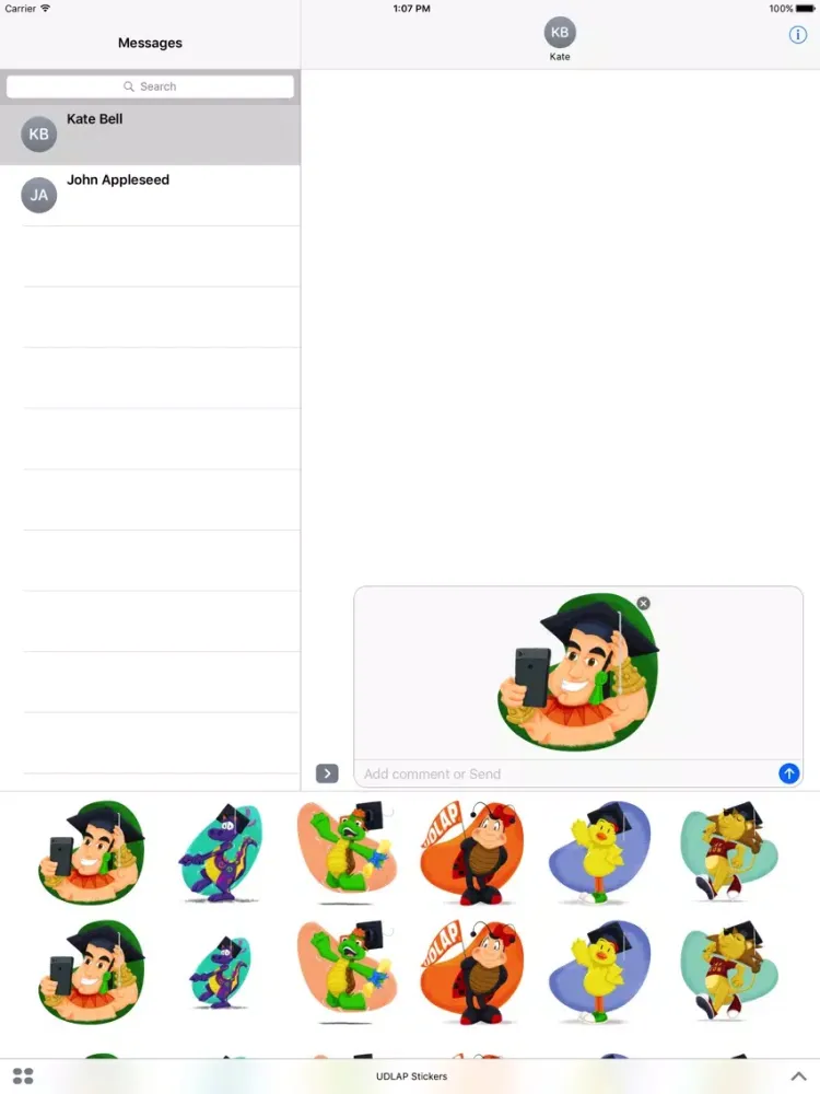 UDLAP Stickers iPad 應用截圖
