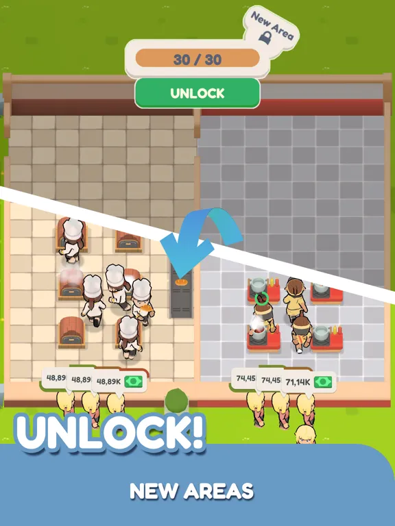 Ảnh chụp màn hình của Idle Food Tycoon 3D iPad 