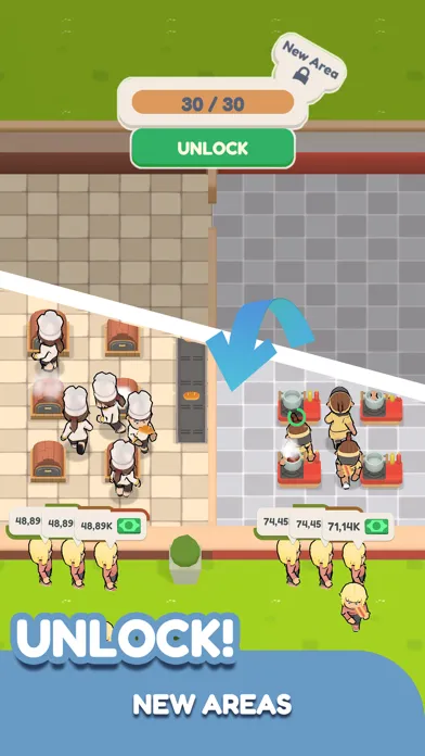 Ảnh chụp màn hình của Idle Food Tycoon 3D