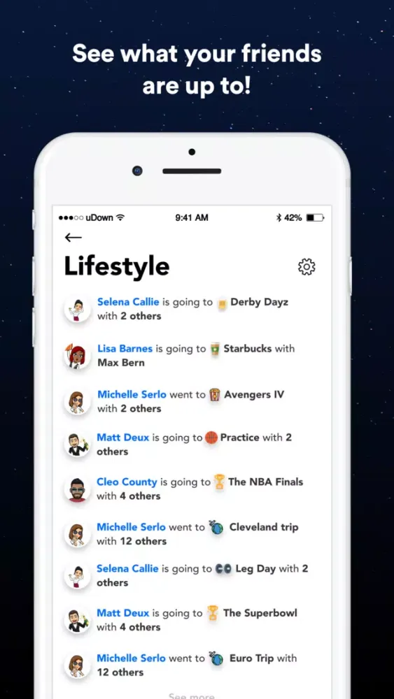 Скриншоты uDown - Plan, Chat & Hangout!