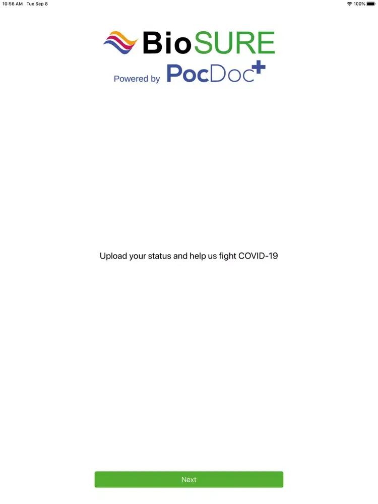 BioSure powered by PocDoc iPad  Screenshots