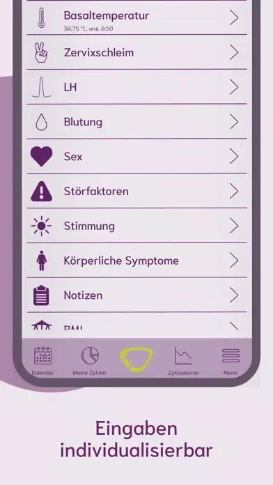 Скриншоты cyclotest mySense NFP App