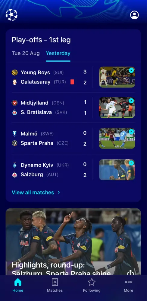 Champions League Official 스크린샷