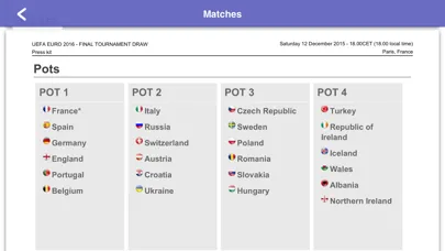 Capturas de pantalla de UEFA Euro 2016 Edition - Schedule,Live Score,Today Matches