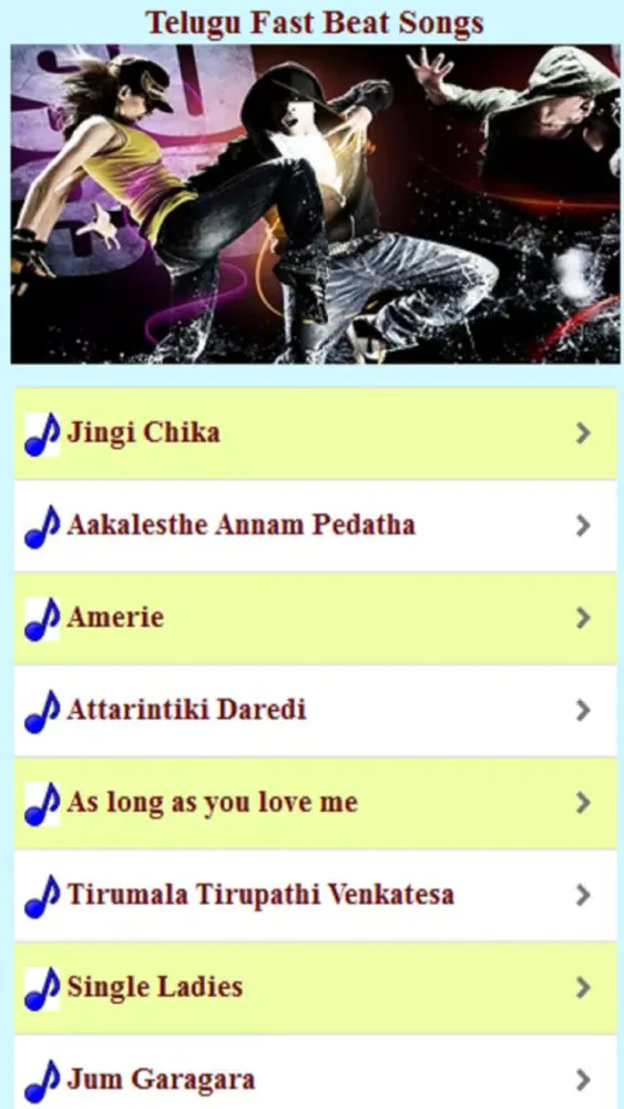Скриншоты Telugu Fast Beat Songs