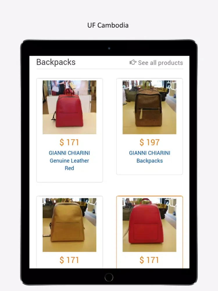 Tangkapan layar UF Cambodia iPad 