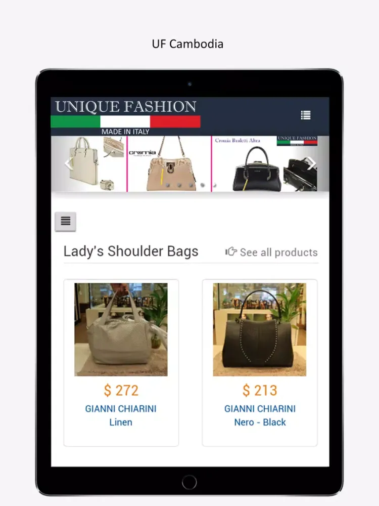 Tangkapan layar UF Cambodia iPad 