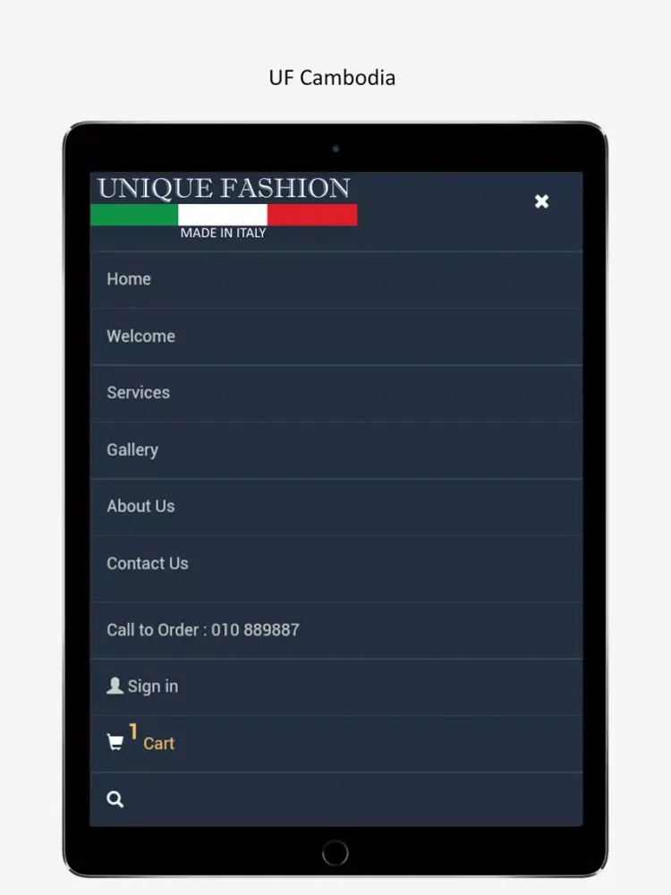 Tangkapan layar UF Cambodia iPad 