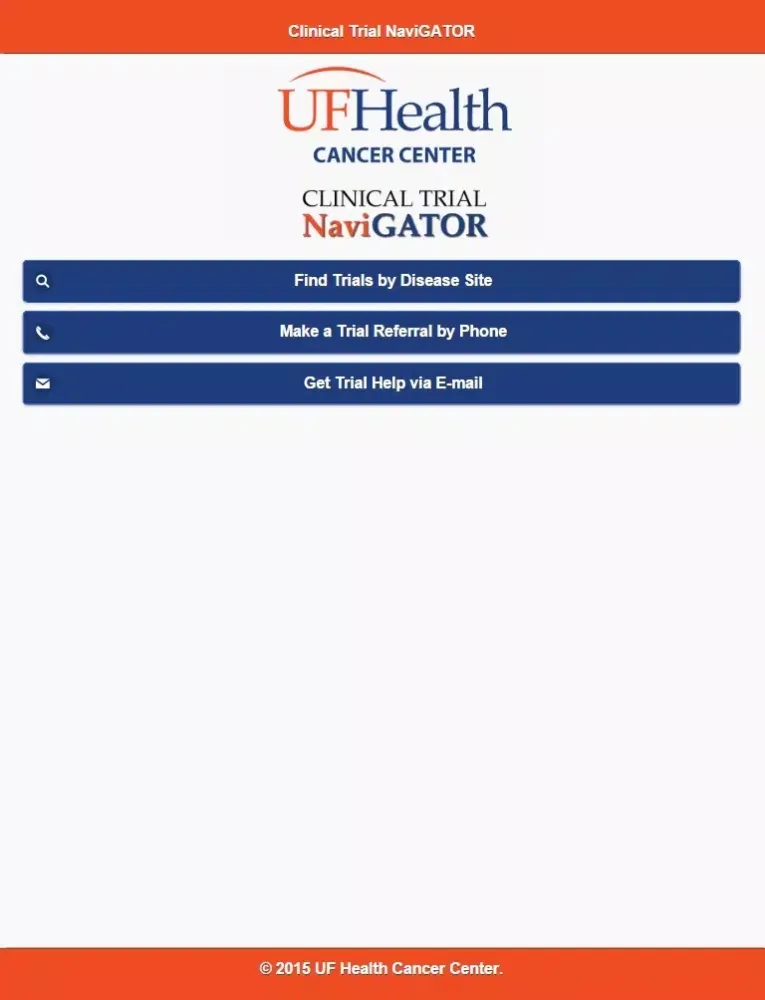 Captures d'écran de UFHCC Clinical Trial NaviGATOR iPad 