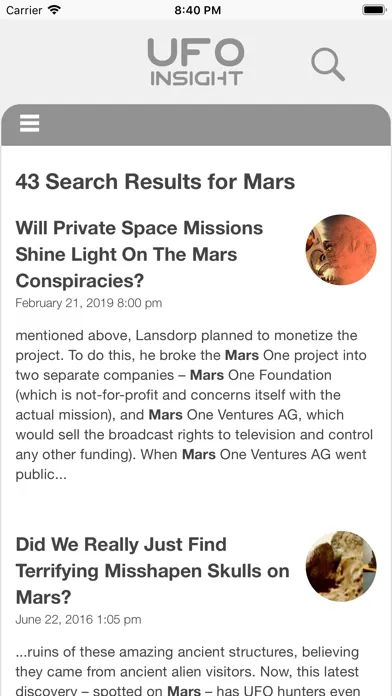 UFO Insight Screenshots