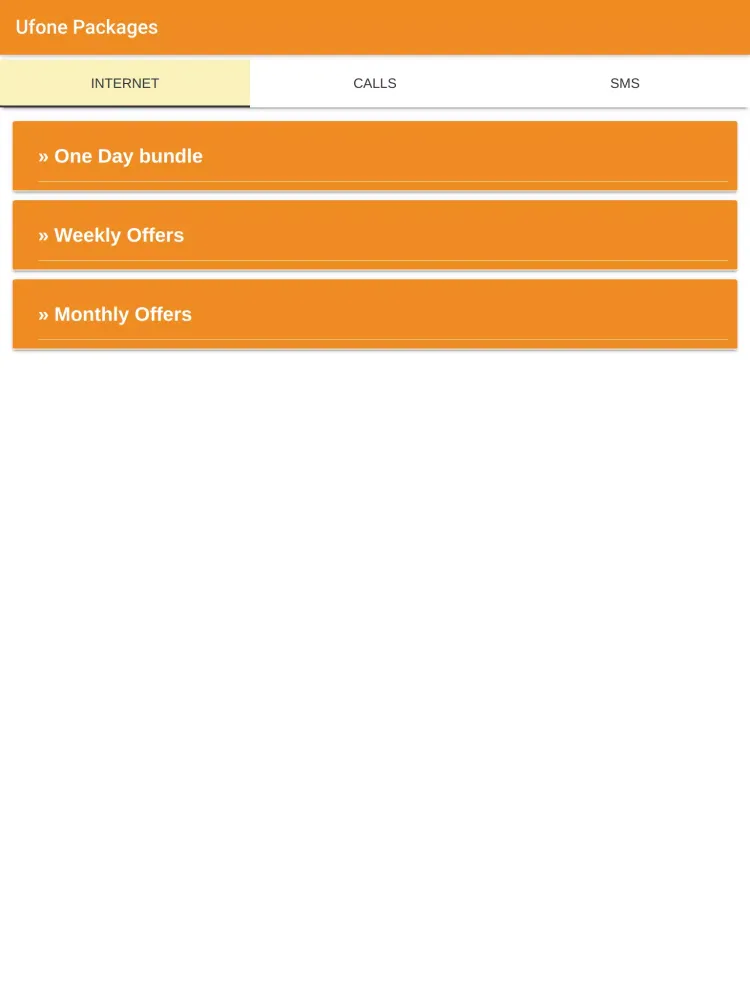 Скриншоты Ufone Packages 2025