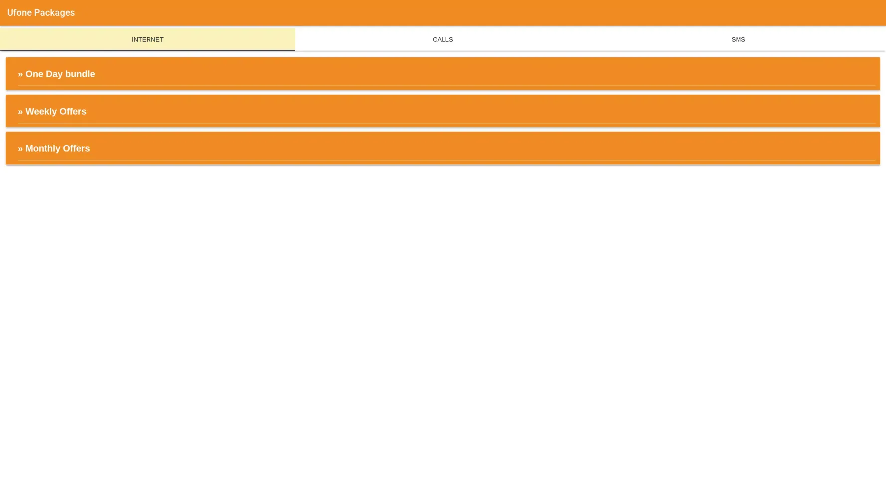 Скриншоты Ufone Packages 2025