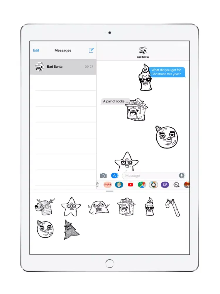 Capturas de pantalla de Ugly X-Mas Stickers iPad 