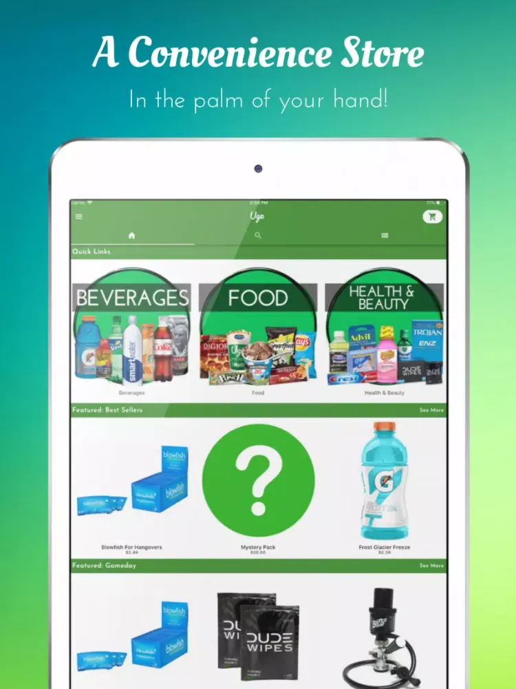 Ugo - Convenience Delivery iPad  Ekran Görüntüleri