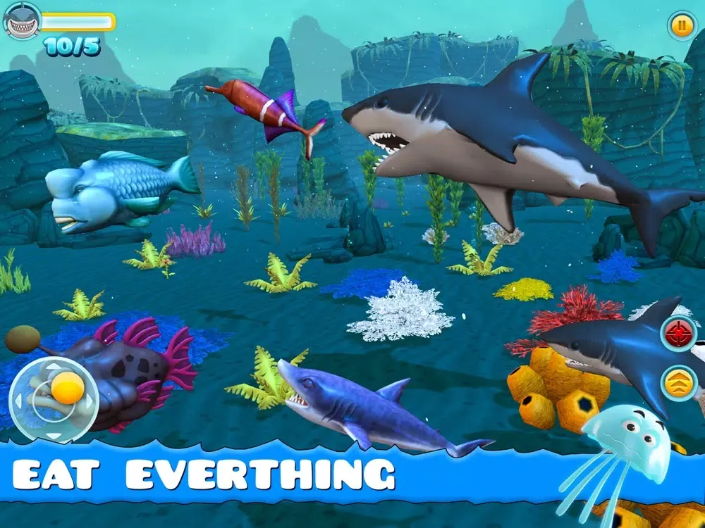 Capturas de tela do Hungry Fish Feed And Grow iPad 