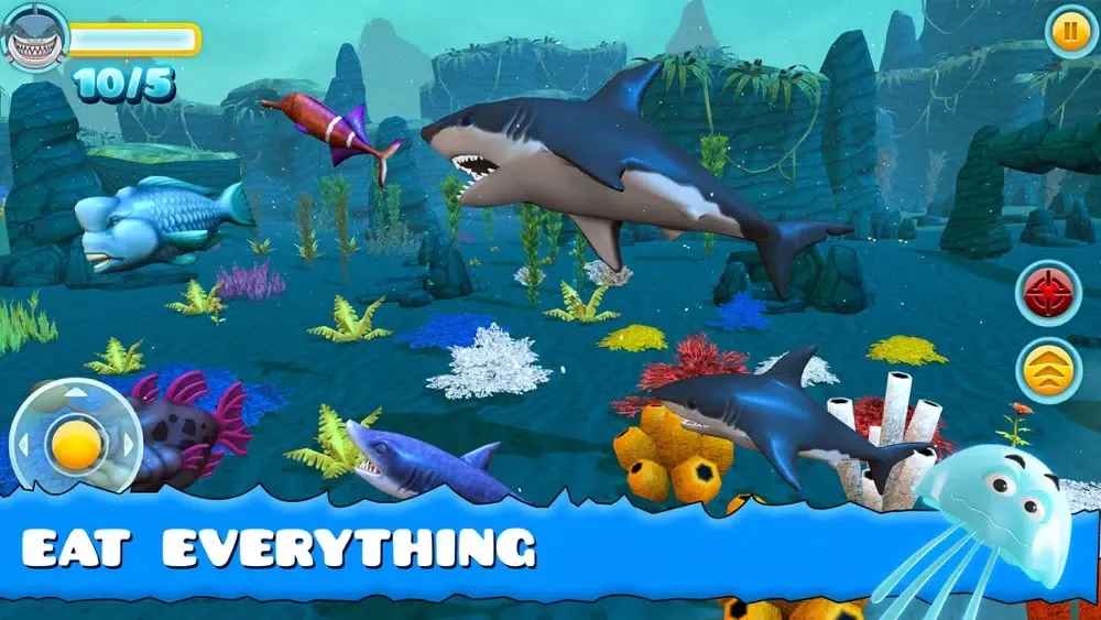 Capturas de tela do Hungry Fish Feed And Grow