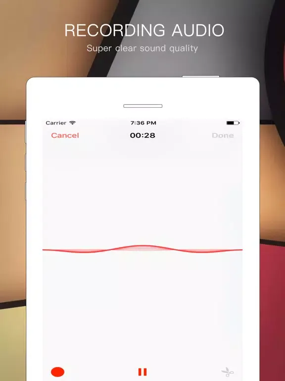 Voice memo hd - smart audio sound recorder iPad  स्क्रीनशॉट