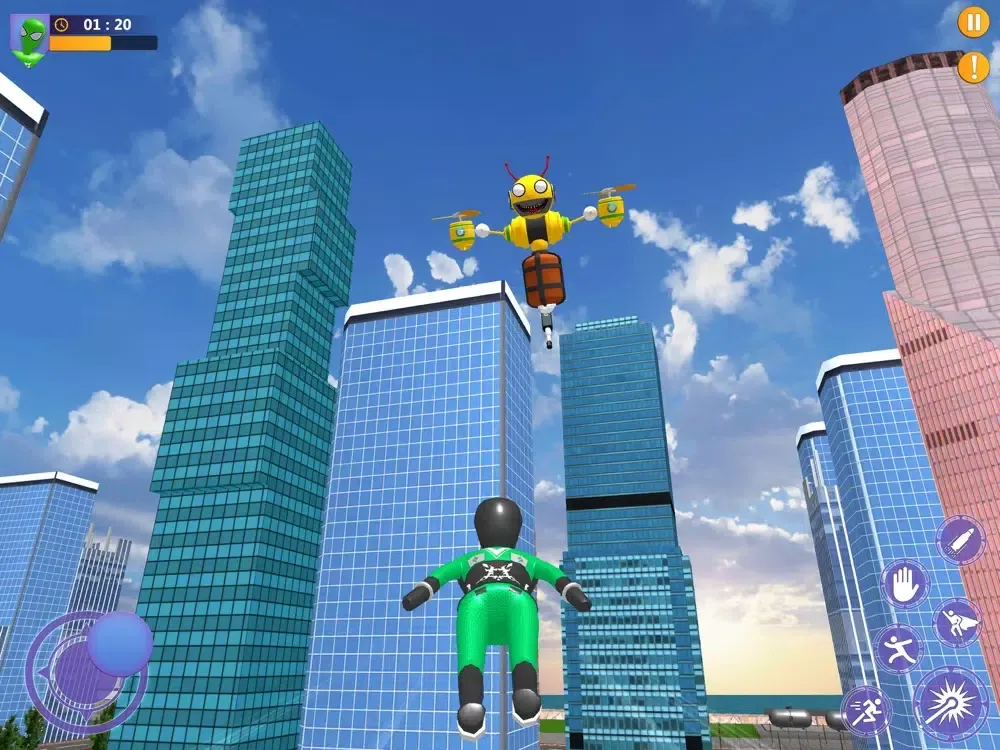 Capturas de tela do Stickman Fight: Rope Hero Game iPad 