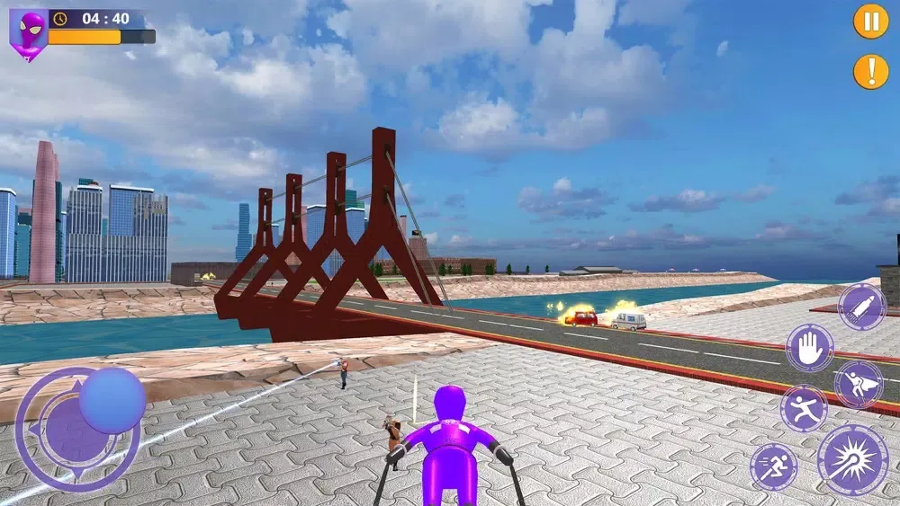 Capturas de tela do Stickman Fight: Rope Hero Game